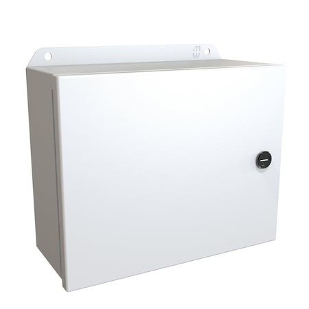 N4,12 Eclipse Junior Enclosure With  Panel, 8 X 10 X 4, Steel/Lt Gray